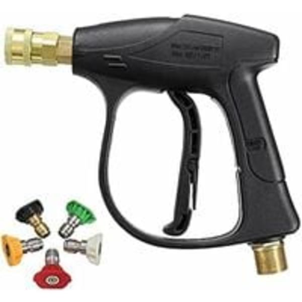 Højtryksrenser Pistolgreb med 5 Vanddyse Spidser Vandvask Rengøringsmiddel (M22 3.0 TIP Slangeforbindelse) 4350 PSI Power Wand