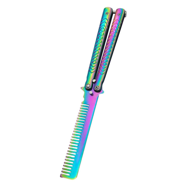 Butterfly Comb Moustache Metal Folding Practice Tool Comb for Training