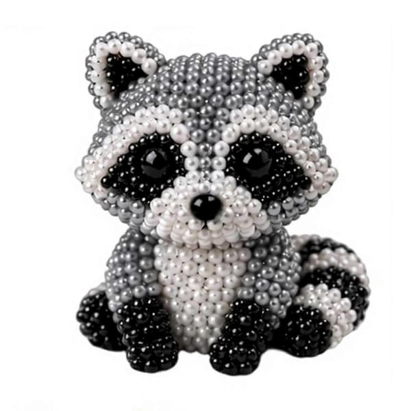 3D Perledyrsett - DIY & Alt Tilbehør - for Tenåringer og Voksne Raccoon