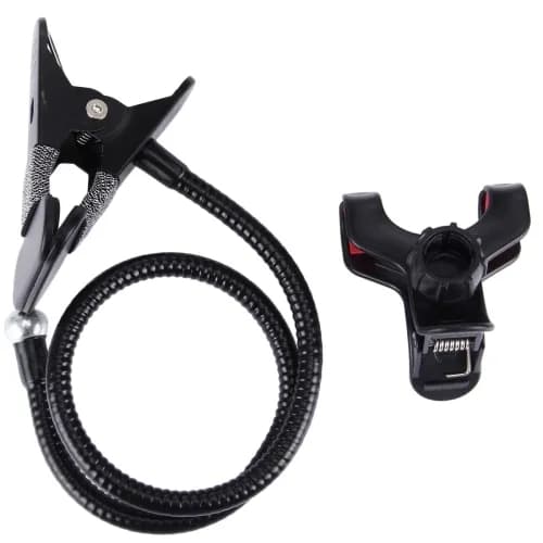 2-Pack Mobile Holder - Bendable Stand with Clamp for Mobile Black Black Svart