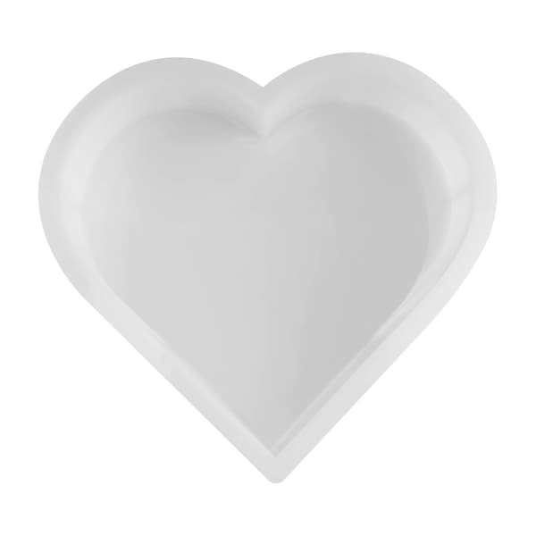 Store silikoneforme til harpiks, hjerteharpiksform, epoxyharpiksforme til blomsterkonservering, harpikskunststøbning White