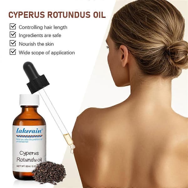 100 % ren Cyperus Rotundus-olje for hårfjerning 60 ml