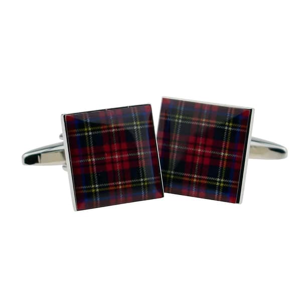 Royal Stewart Tartan Manschettknappar - Presentförpackade - Skotska Highland Manschettknappar