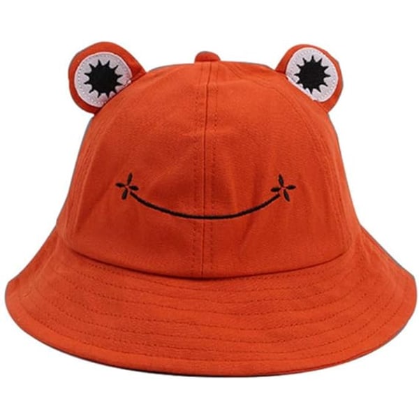 Frog Bucket Hat för kvinnor/män, hopfällbar lätt solhatt för våren sommar, Grodhatt med bred brätte för vuxen, tonåring, barn