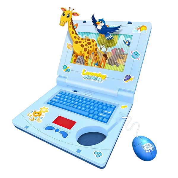 Toy Laptop with Interactive Keyboard and Screen for Entertaining Play, Fine Motor Skills Training, Notebook, Preschool Toy