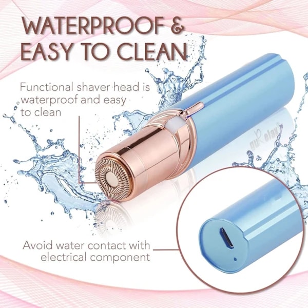 Epilator Hårfjerning for Kvinner Ben Armer - Bærbar Bikiniklipper, Elektrisk Dame Epilator Barbermaskin Red bean paste pink