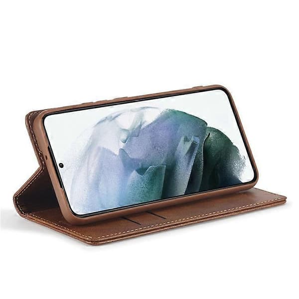 LC.IMEEKE Compatible For Samsung Galaxy S21+ 5G Shockproof PU Leather RFID Phone Case Wallet Stand Auto Closure Magnetic