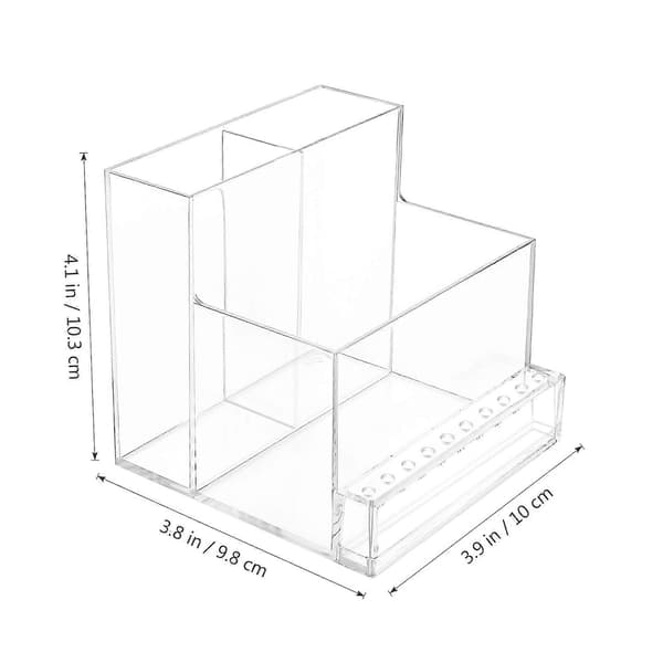 Negleborholder Stativ Organizer til Opbevaring 2 stk. Plast Transparent