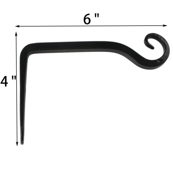 Planteholder blomsteroppheng holder jern veggkrok blomsteroppheng vegg holder krok for hengende plantekasser-4stk Hvit