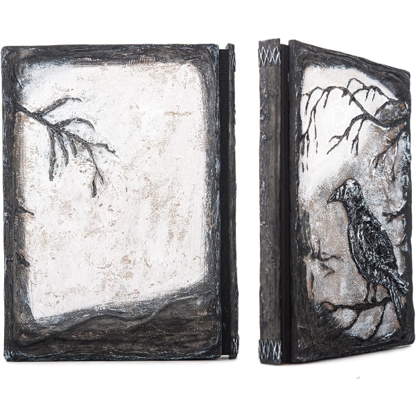3D Relief Notebook Journal Writing Embossed Notebook Journal Handmade Daily Notepad Antique Travel Diary(7.3\" x 5.1\" (Sort-Krage)