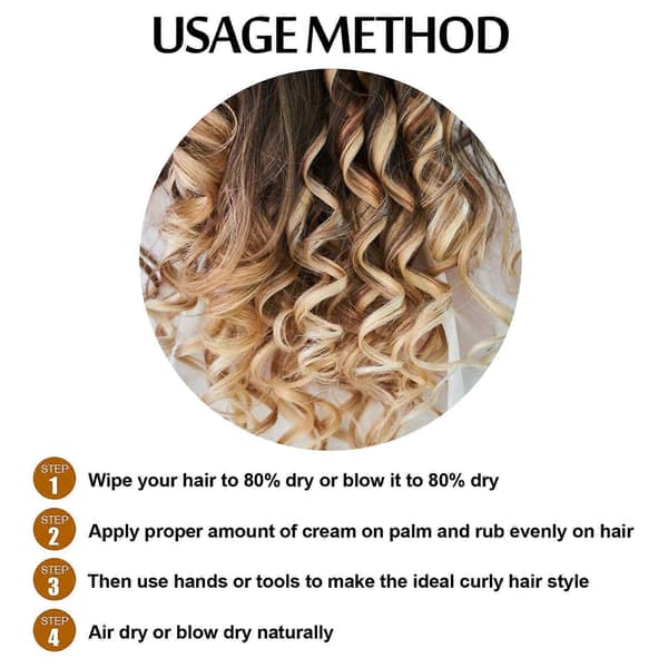 Styling Elastin Curl Återfuktande Fluffig Styling Naturlig Volym Hårbehandling 1,1 cm