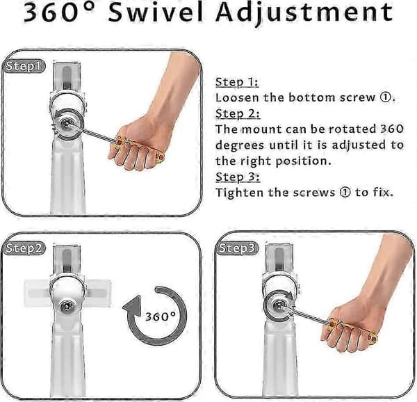 Miniprojektorbeslag til væg - 360 rotation - 16-20 cm længde