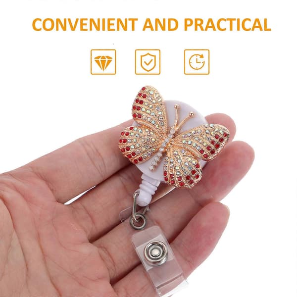 Sommerfugle-badgeholder til dekoration med klips 1 stk. materiale
