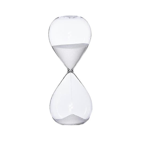 5-60 minutter rund sandtimer glass timeglass for tidsstyring White 60 minutes