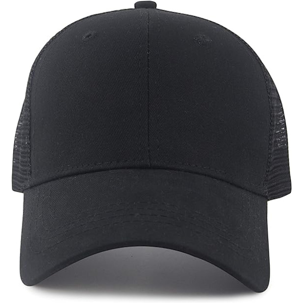 Dame Ponytail Baseball Cap Messy Høj Knold Justerbar Plain Trucker Dad Hat