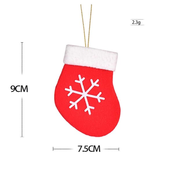 Mini julstrumpor 16 st/set Trädhängande prydnad Söt presentdekor för barnkalaspresent