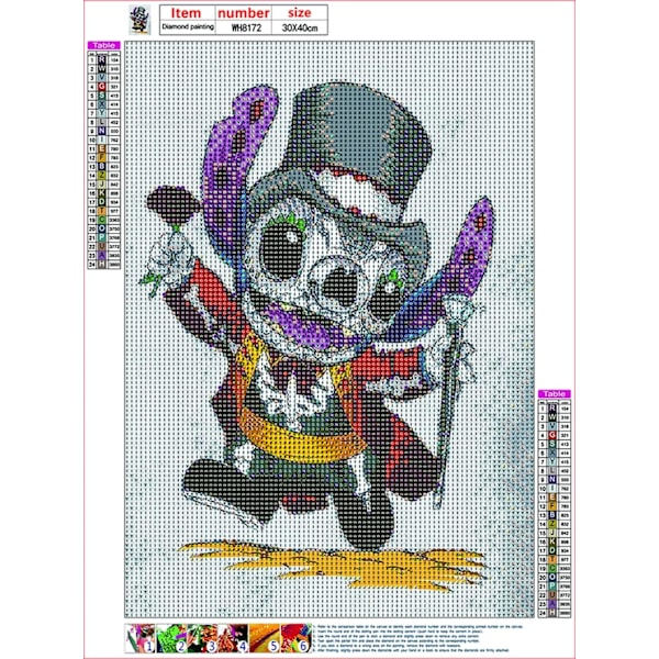 5D DIY Romantisk Sting Diamond Maleri efter Nummer Kits til Adluts, Fuld Bore Diamond Art Kits Håndværk Hjem Indretning(11.8\"X15.7\")