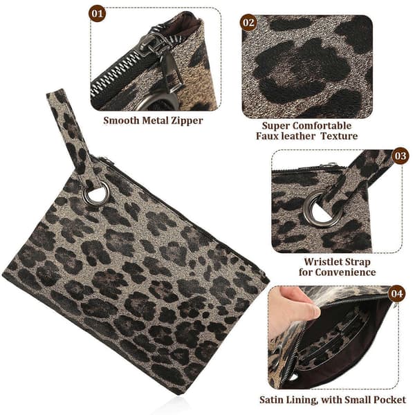 Leopard Håndtaske Mode Hot Håndtaske Leopard Hot Konvolut Taske Brun Leopard Korn