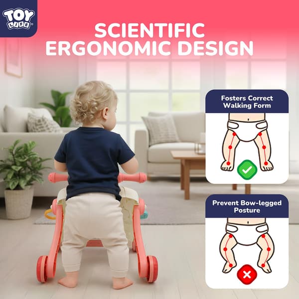 TOY Life 3-in-1 Baby Walker, Activity Table, 6-36 Months