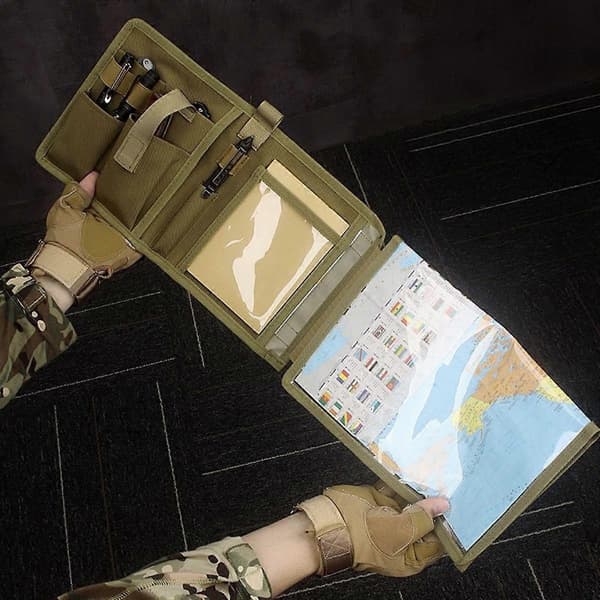 Waterproof Map Pouch for Hiking Oxford Fabric Map Case, Protects Maps and Notebooks, Arm