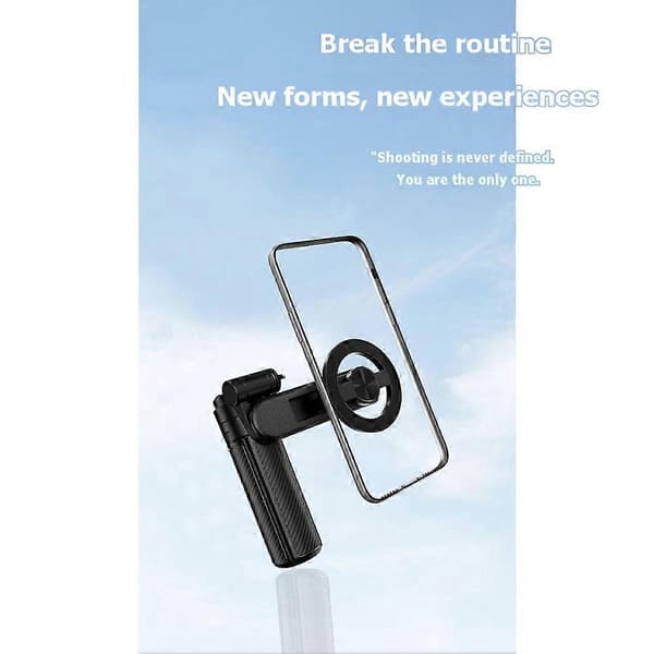 Magnetisk Selfiepåle 360° Rotation Telefonstativ med Fjärrkontroll Utdragbart Mag Stativ för iPhone