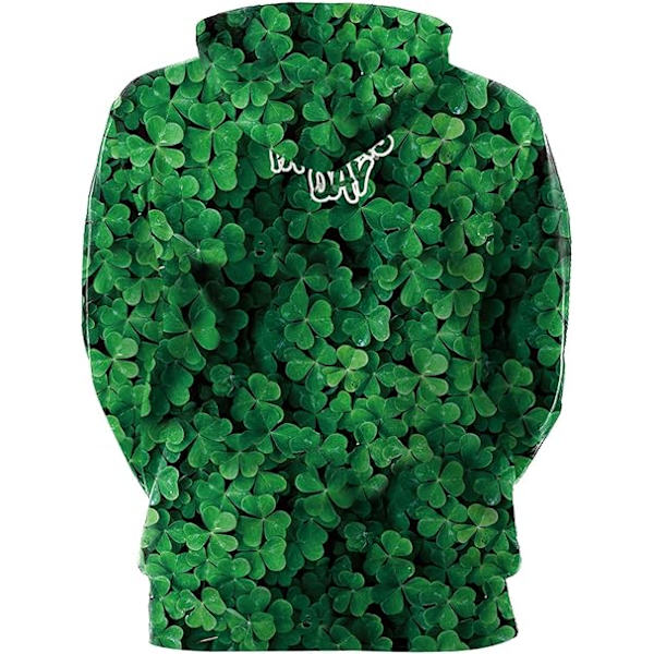 Herre Langærmet Hoodie Halloween Sjov Crew Neck Sweatshirt med Kængurulomme Jul Flerfarvet 3D Print Jumper Sweater（Størrelse：XXL）
