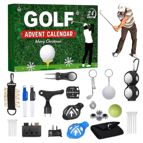 Golfs julnedräkningskalender för golfare bärbara golfverktygssatser julklappsutbyte