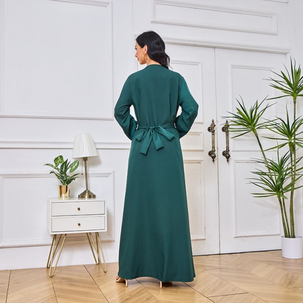 Damrock modebroderad kofta från Mellanöstern klänning (Grön,M) Green M