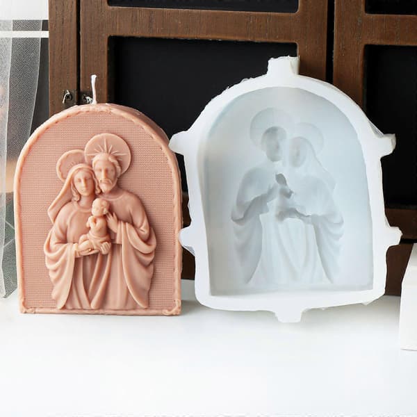 Stor 3D Ljusform Aromaterapi Prydnadstillverkning Form Flexibel Silikonform för Meditation Heminredning Hantverk
