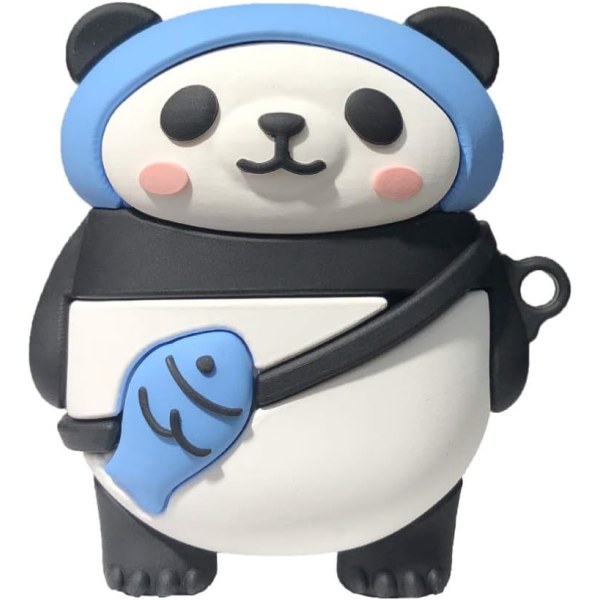 Tecknad case Mjukt silikonhörlurar Skyddsskal 3D Panda-formade case Stötsäkert cover Skin med klämma kompatibel