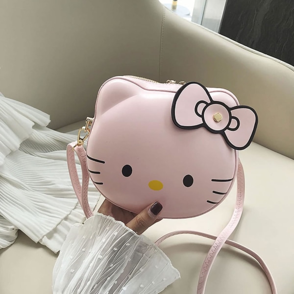 Kawaii Pink Cat Purse, sød kattepung, sød Crossbody Bag, Kawaii pung, sød pung, Kawaii Crossbody Bag til pigebørn kvinder