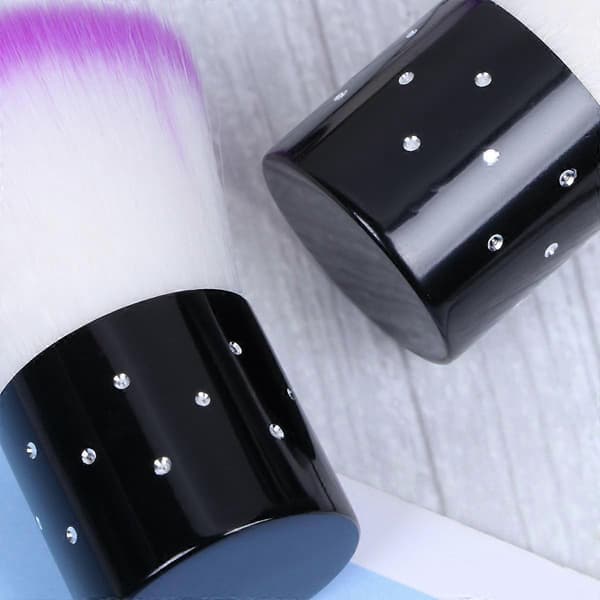 Makeupbørstesæt Manicure Hårbørste til delikat rengøring 6 stk. lilla