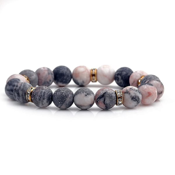 Rosenkvarts Armbånd Krystaller Og Helbredende Sten Smykker Angst Dæmpende Stress Perle Charm Mode