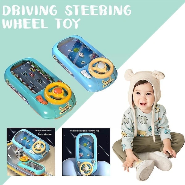 Ohjauspyörälelu lapsille, ohjauspyörälelu taaperoille, leikki-ohjauslelu, sähköinen ajosimulaattorilelu Fo J4r3 Racing Model