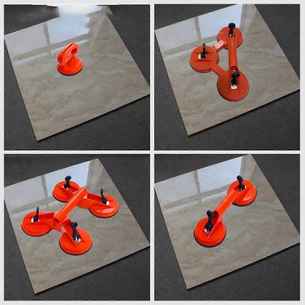 Triple Cup Vacuum Lifter for Glass and Smooth Panels ABS, Manual Vacuum Handling Tool