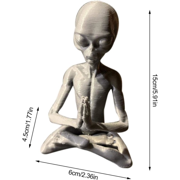 Alien Resinprydnader, UFO Utomhus Trädgårdsdekoration, Utomjordiska Figurer