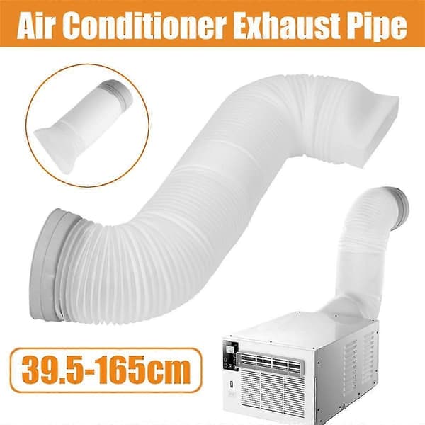 160 mm universell eksosslange for bærbar AC - gratis forlengelse, 6,3\" diameter luftkondisjoneringsventilrør Vit