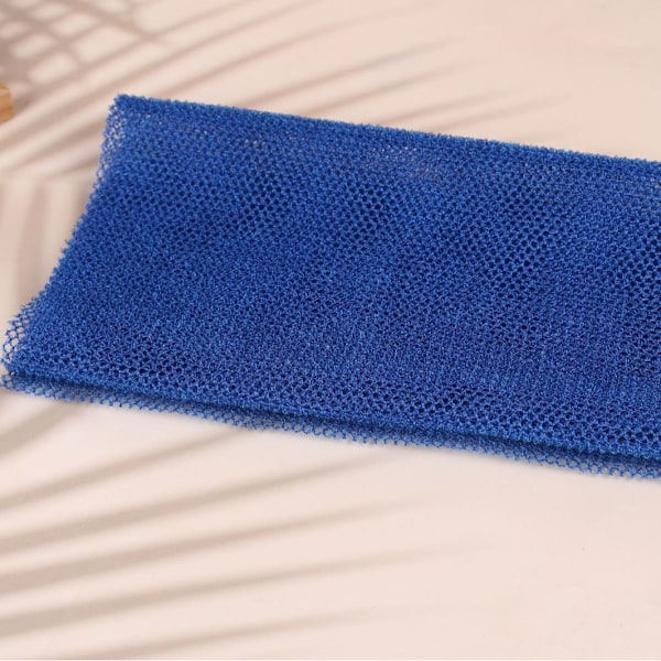 2-pakning nettsvamp, bade- og kroppseksfoliering, ryggskrubb for mykere hud Dark blue 30*80cm