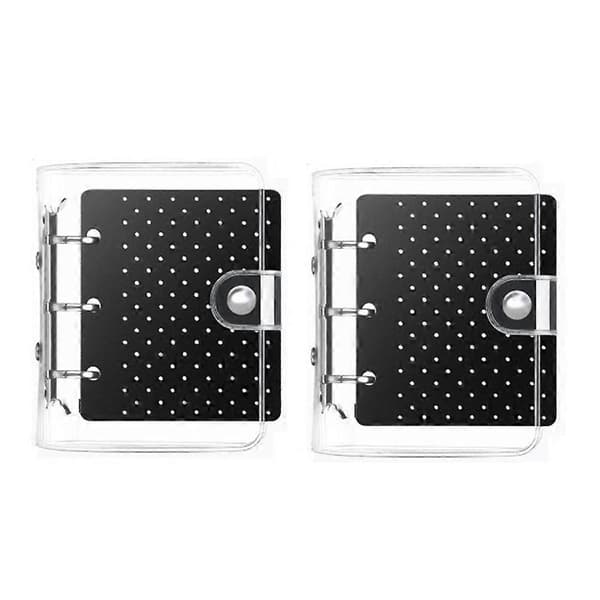 2 stk. Mini Emaljestift Display Bog Klar Samlingsbind Holder Stift Display Boards Opbevaringsorganisator Black    transparent