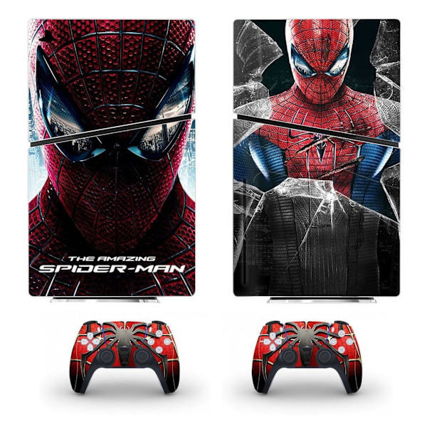 Playstation 5 Slim Ps5 Slim The Amazing Spider Man Skin Decal Og Controller Klistremerker Sett, Riperesistent (Disk) Style10