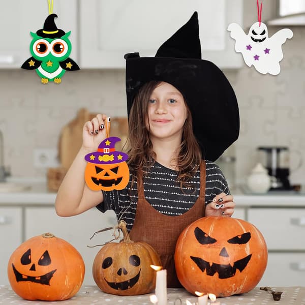 Børns Halloween-krea-sæt, DIY-festartikler og dekorationer til drenge og piger