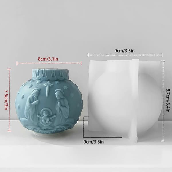 3D Silikoneform Glat Præget Mønster Lysform Skællet Fisk Sæbeforme Ornament Aromaterapi Støbeforme