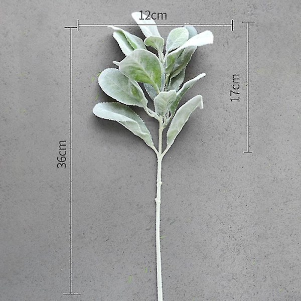 1 stk. Kunstige Planter Blomst Kaninøre Blad DIY Bryllup Hjem Arrangement Krans Q Green