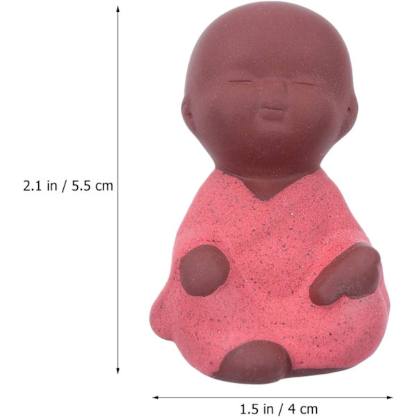Liten Buddha-statue India Yoga Mandala Keramikk Skulpturer Munk Figur Te Dyre Kungfu Brett Dekorasjon for Hjem Hage Zen