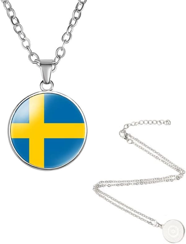 Sverige Landsflag Halskæde Legering Halskæde til Mænd Kvinder