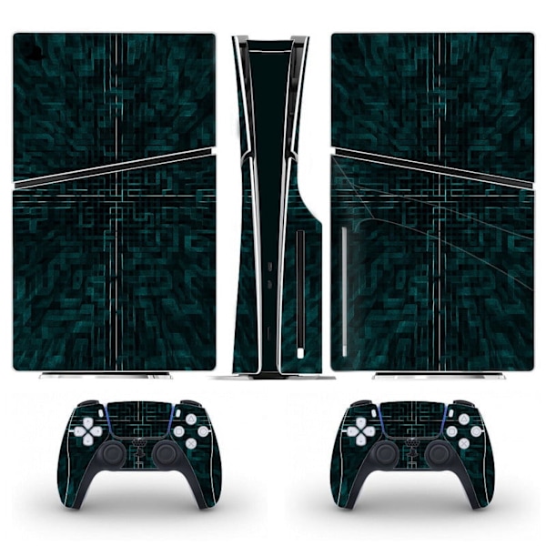 Playstation 5 Slim Ps5 Slim Vision Skin Decal Och Controller Stickers Set, Reptålig (Disk) Style01