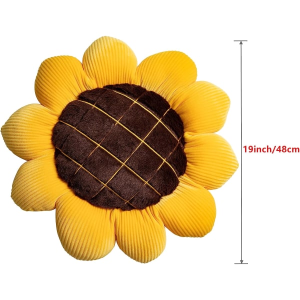 Hjemmeinnredning Solsikke Myk Gulvpute (48cm)