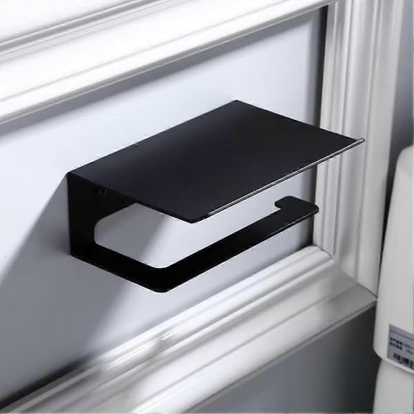 Væghængt toiletpapirholder badeværelsestilbehør mobiltelefonholder toilethylde tissueboks