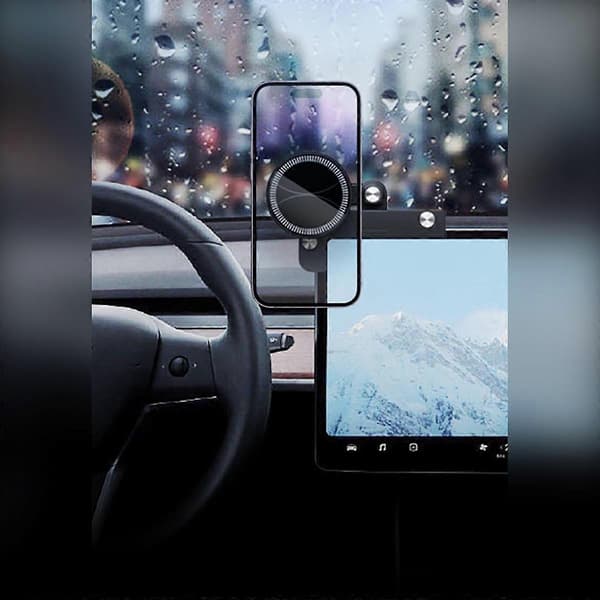 Self-locking holder compatible with Tesla Model 3 and Model Y — ABS 360° rotating adjustment