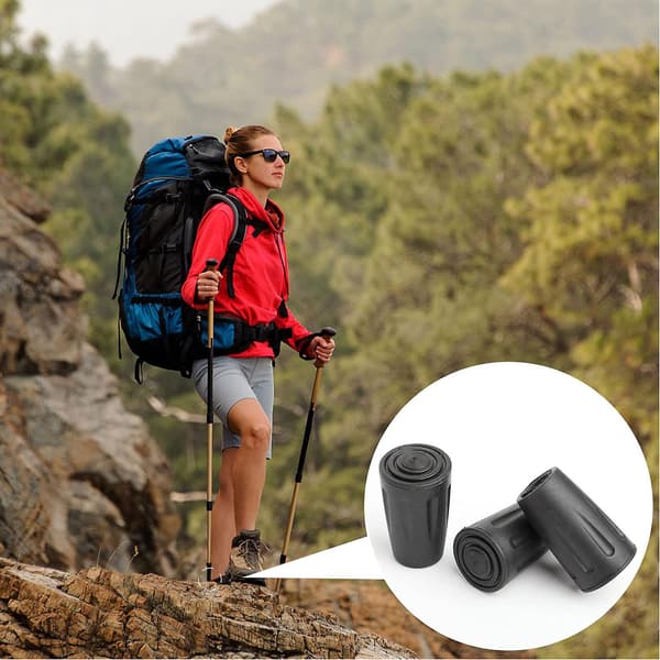 6 stk. Gummispisser til turstaver Reservedeler Gummispisser for Turstaver Vandring Trekking Grid